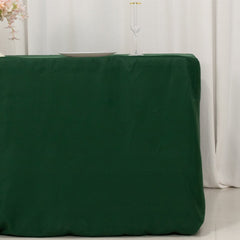 Fitted Polyester 72"x30" Rectangle Tablecloth Hunter Emerald Green - Durable Table Cover