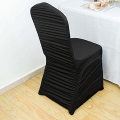 Stretch Spandex Chair Cover Rouge for Banquet Chairs Black - Fitted Slip-On Slipcover