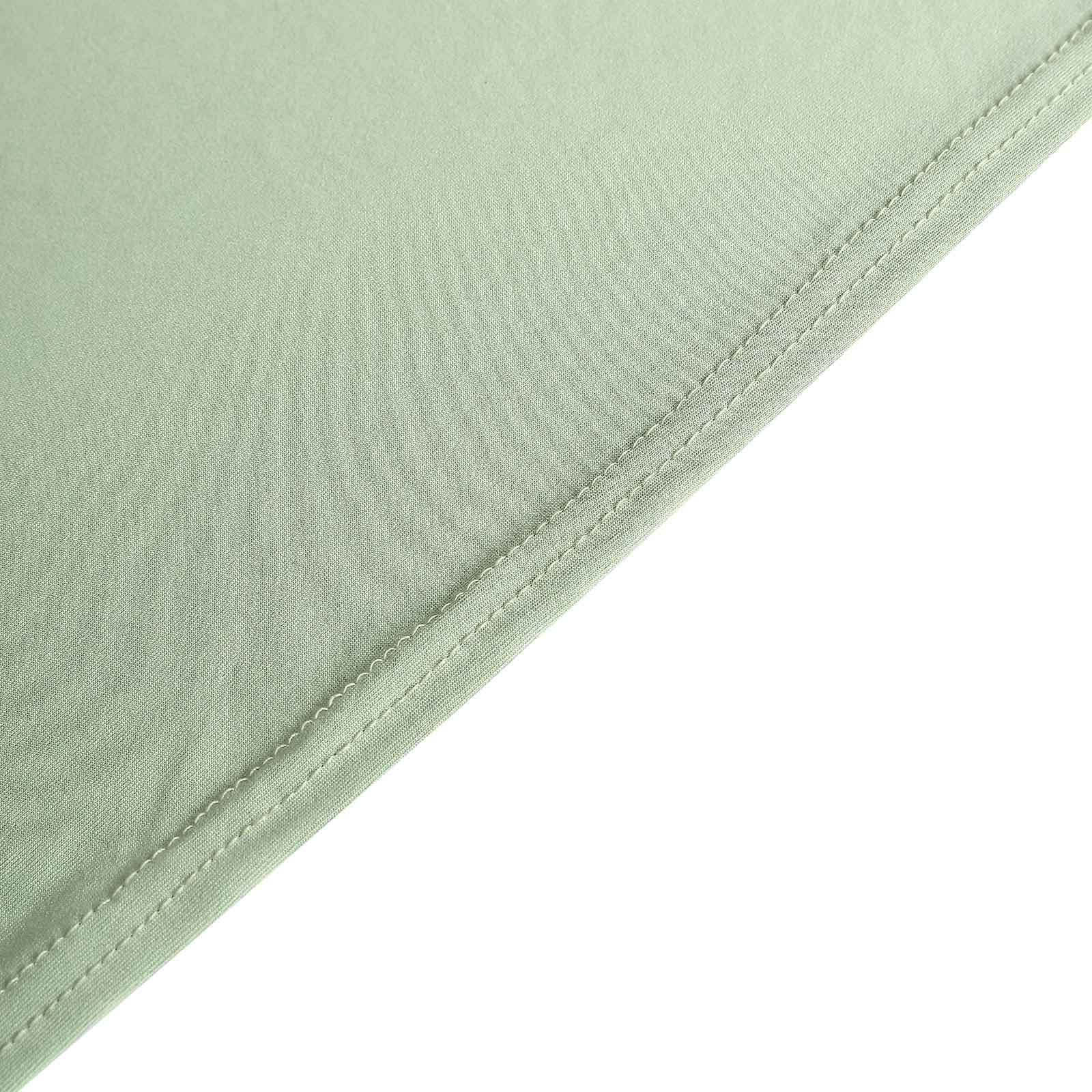 Stretch Spandex 96"x30" Rectangle Table Cover Sage Green - Durable Form-Fitting Tablecloth