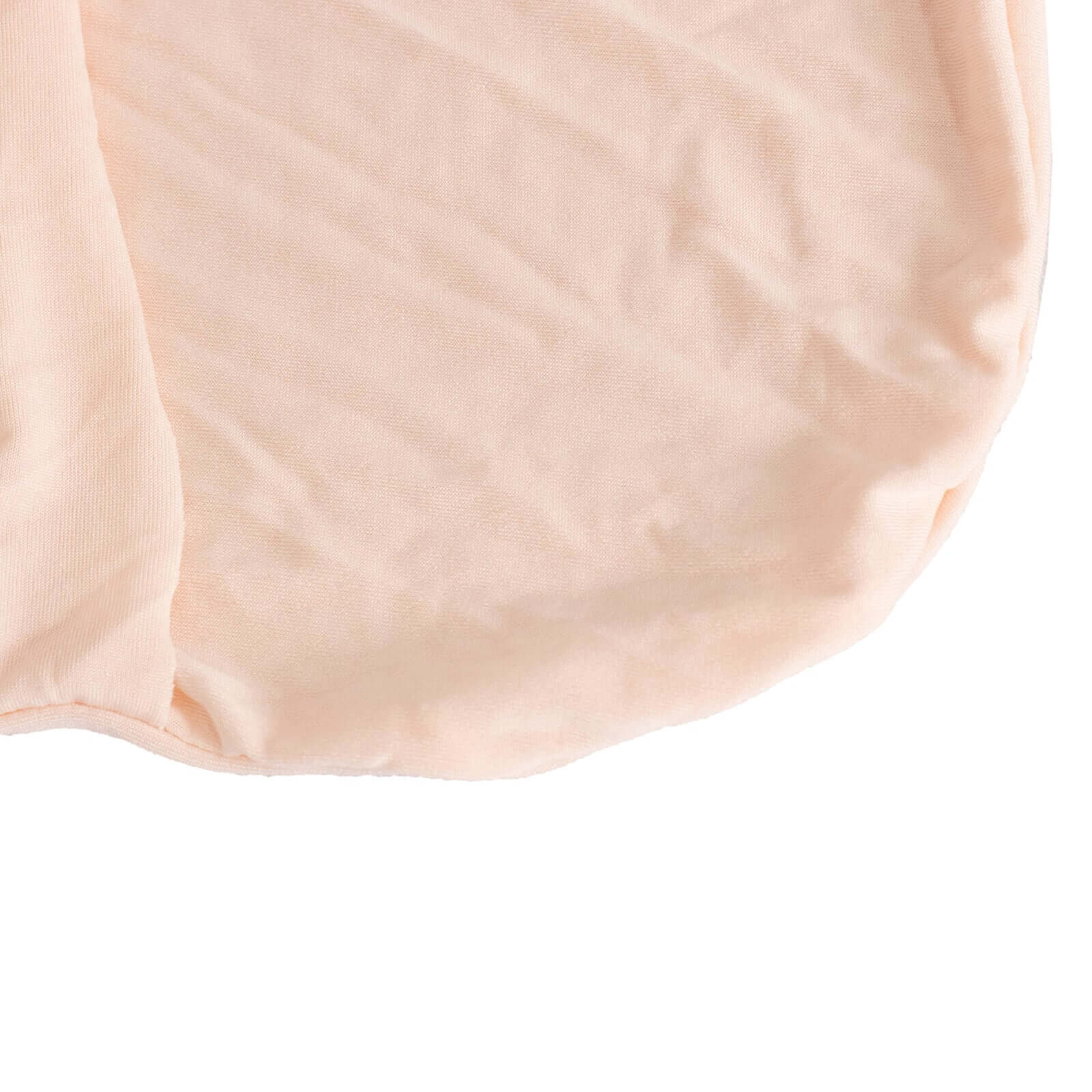 Spandex Chair Cover with Silver Rhinestone Buckled Sash Band Blush - Stretch Fitted Slipcover