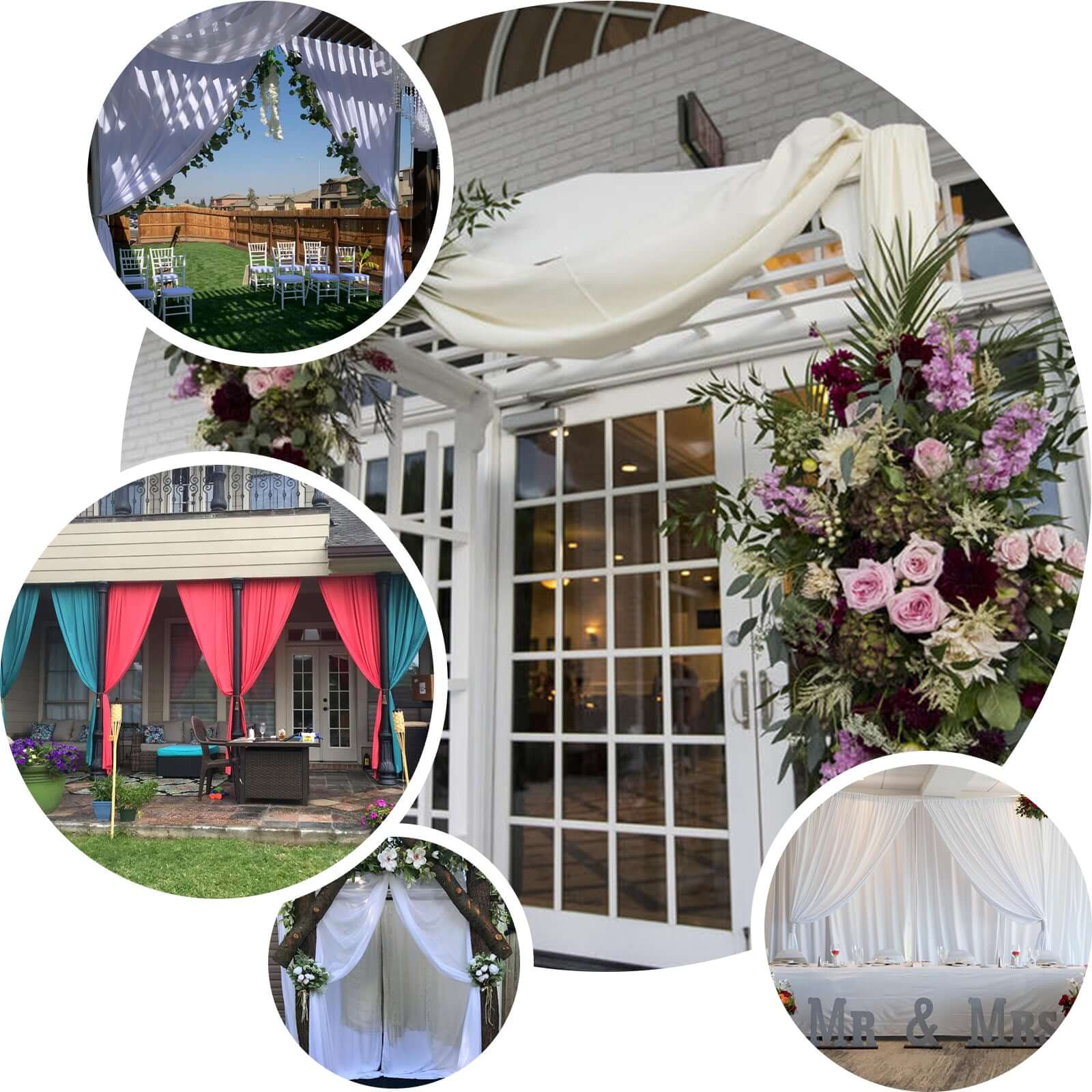 2 Pack Dusty Sage Green Scuba Polyester Event Curtain Drapes, Durable Flame Resistant Backdrop Event Panels Wrinkle Free with Rod Pockets - 10ftx10ft