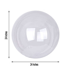 24" Clear Fully Transparent Durable PVC Helium or Air Bubble Balloon