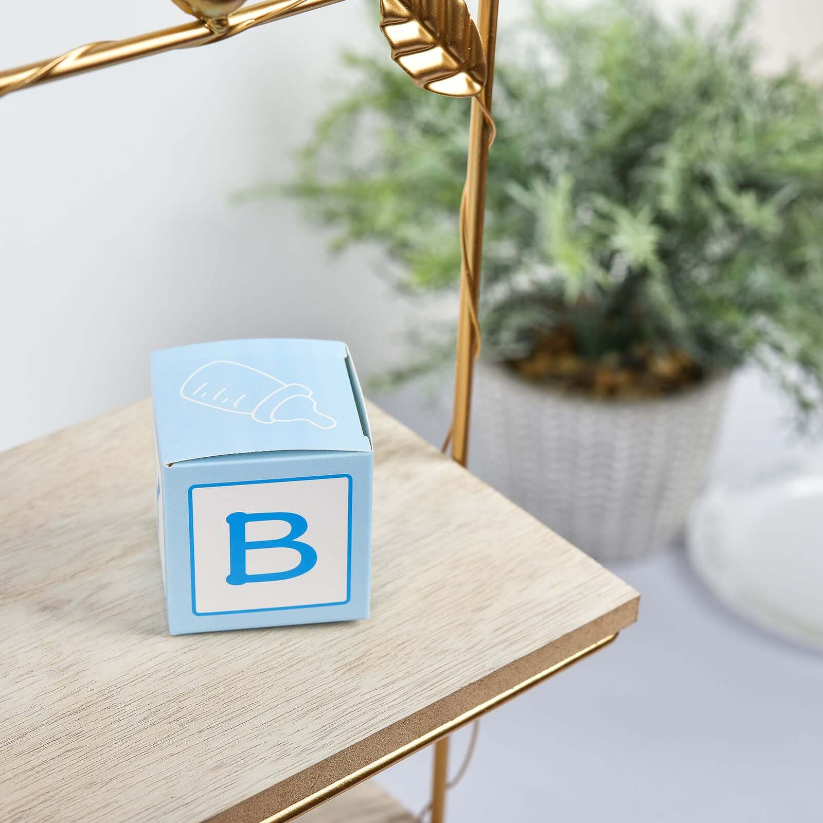 25 Pack 2" Light Blue Baby Shower Party Favor Candy Gift Boxes