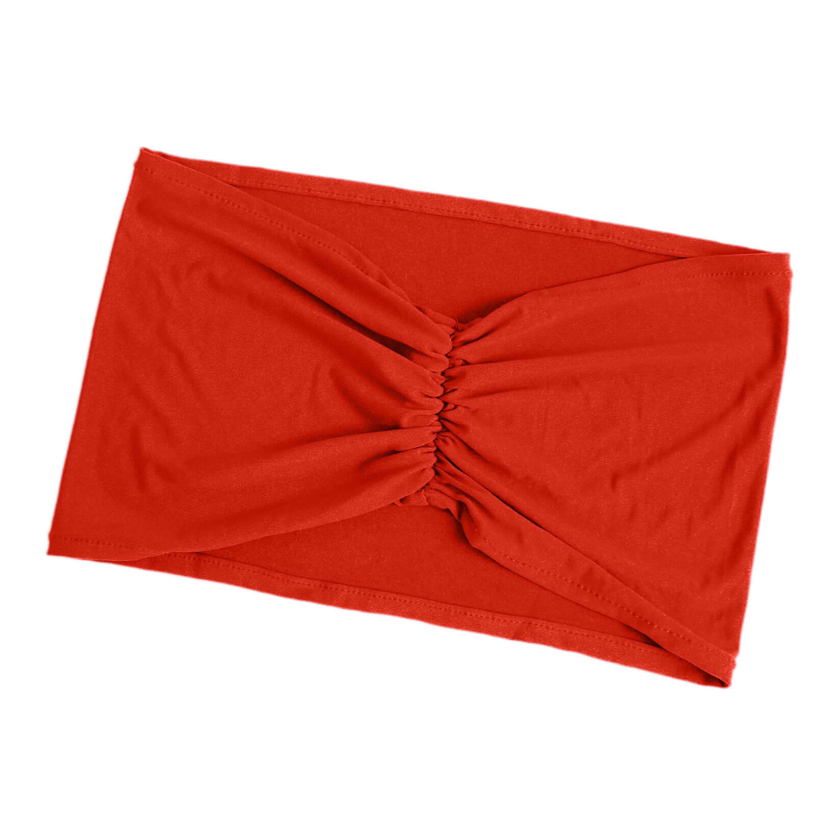 5 Pack Spandex Chair Sashes Red Ruffled Style - Wide Easy to Use Stretch Chair Bands 8"x13"