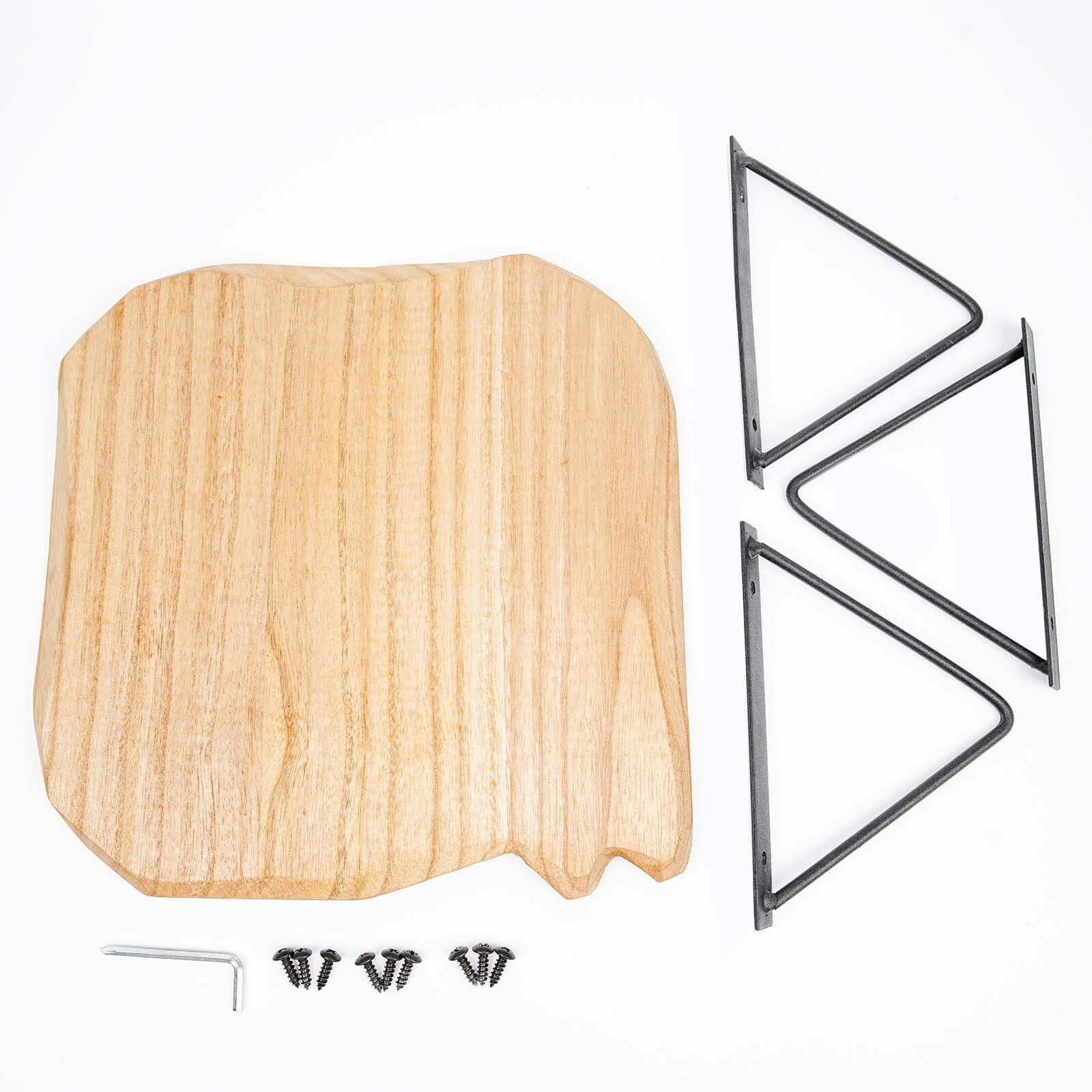 Wooden Cake Cupcake Stand Natural Wood Slice Design - Cheese Board Serving Tray with Hairpin Legs 12" Square