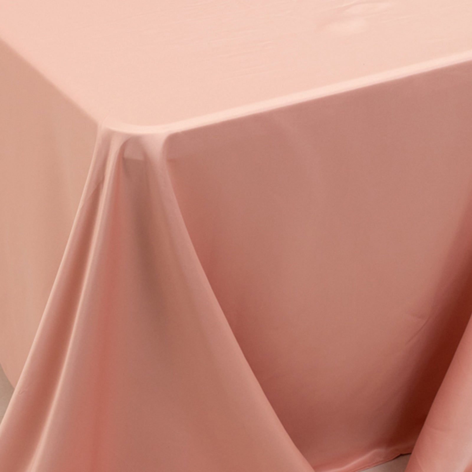 Lamour Satin 90"x156" Rectangle Tablecloth Dusty Rose - Luxurious, Soft Seamless Table Cover