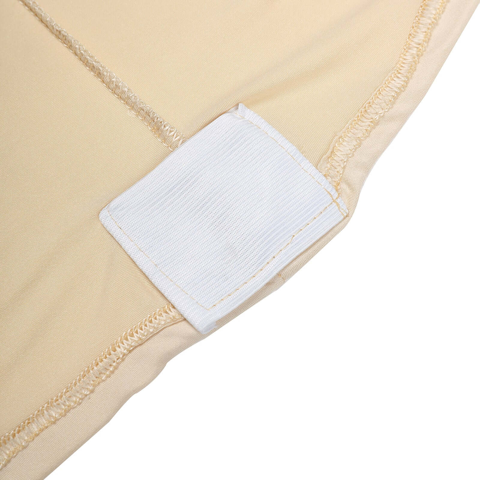 Spandex 30" Round Cocktail Table Cover Beige - Easy to Maintain Stretch Fitted Highboy Tablecloth