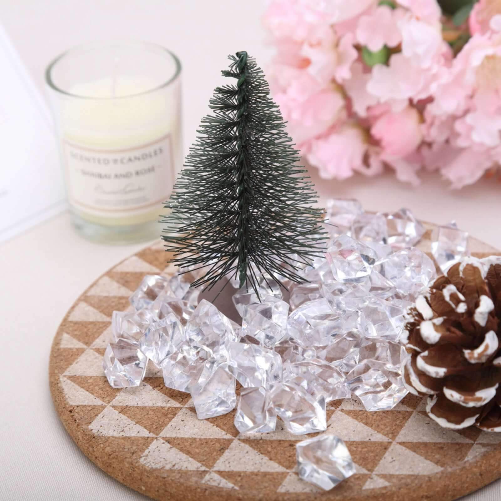 300 Pcs Acrylic Ice Bead Vase Fillers Large Clear - Stylish DIY Craft Crystals for Event Decor & Wedding Tables