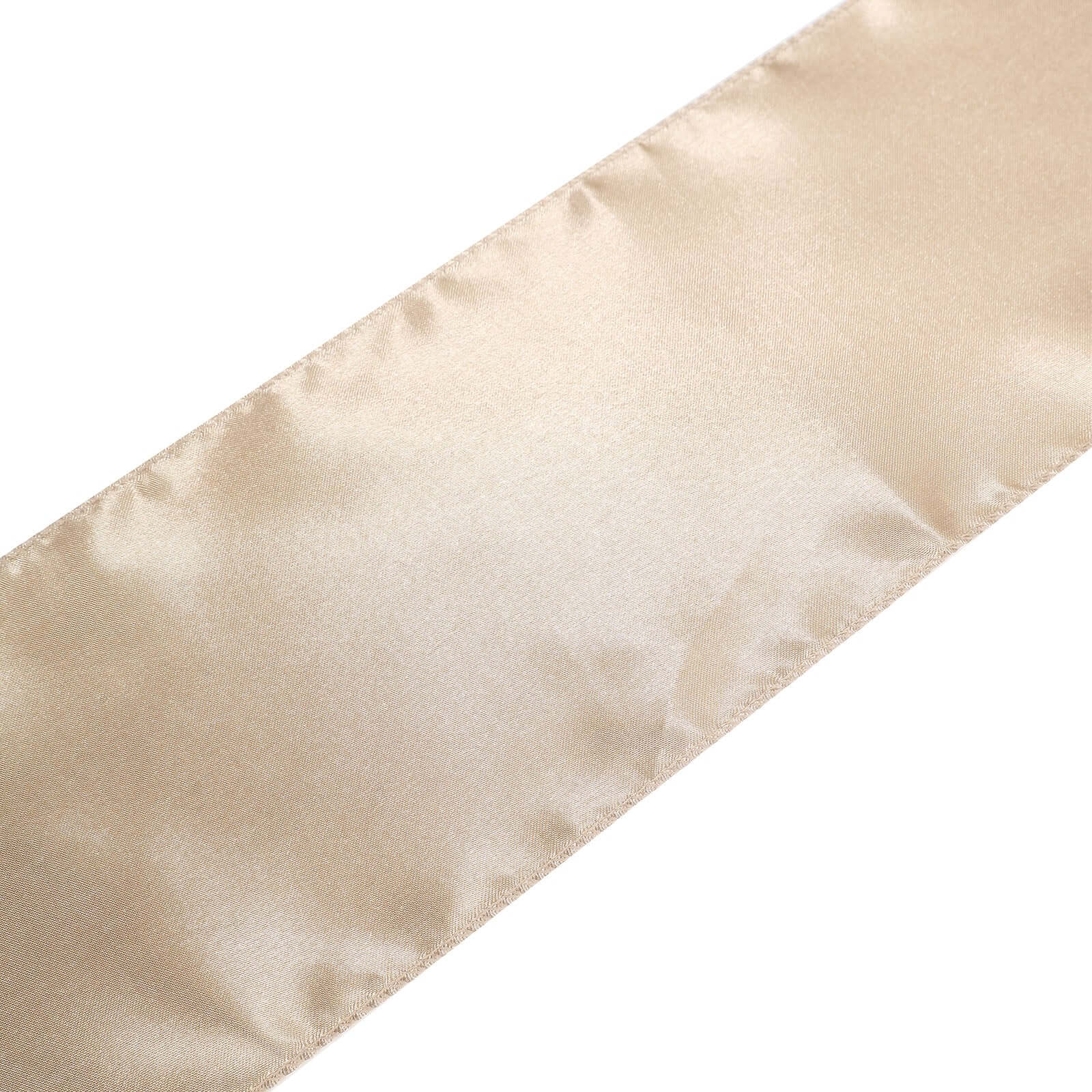 5 Pack Satin Chair Sashes Nude - Durable Chair Bows with Shiny Finish 6"x106"