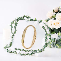 Decorative Rhinestone Number "0" Stickers, Glitter Adhesive Craft Numbers Gold DIY Sparkle Embellishments 8"