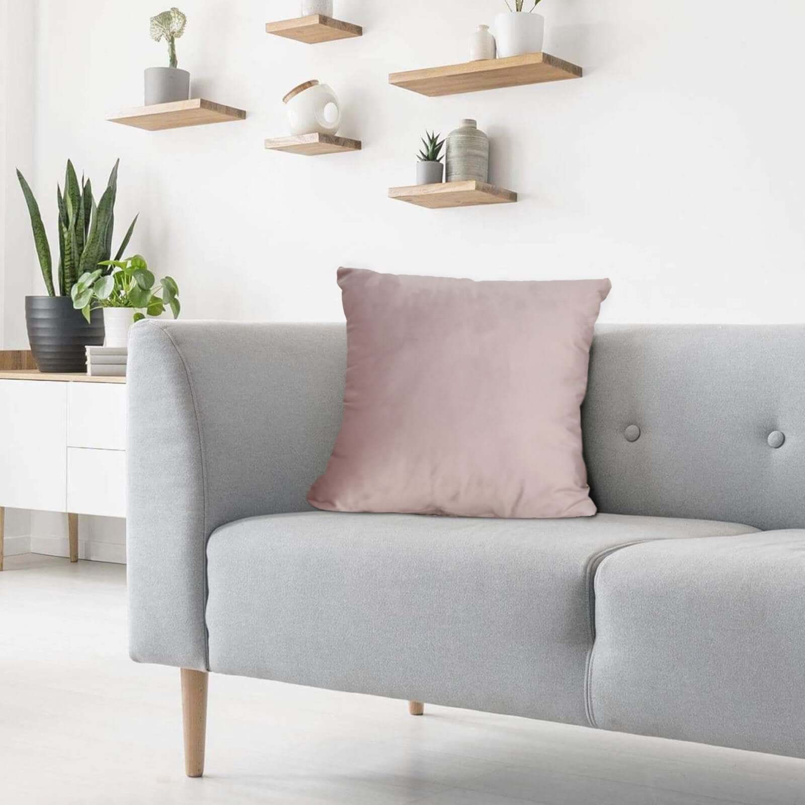 2 Pack 18" Mauve Soft Velvet Square Throw Pillow Cover