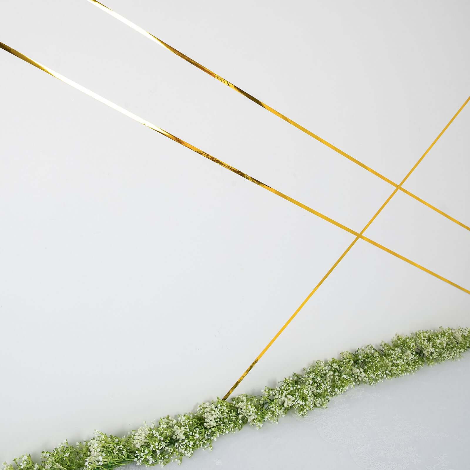 100 Yds 3/4" Gold Metallic Film Tape Adhesive, DIY Floral Wrap Craft Decor Tape - Polyester with Acrylic