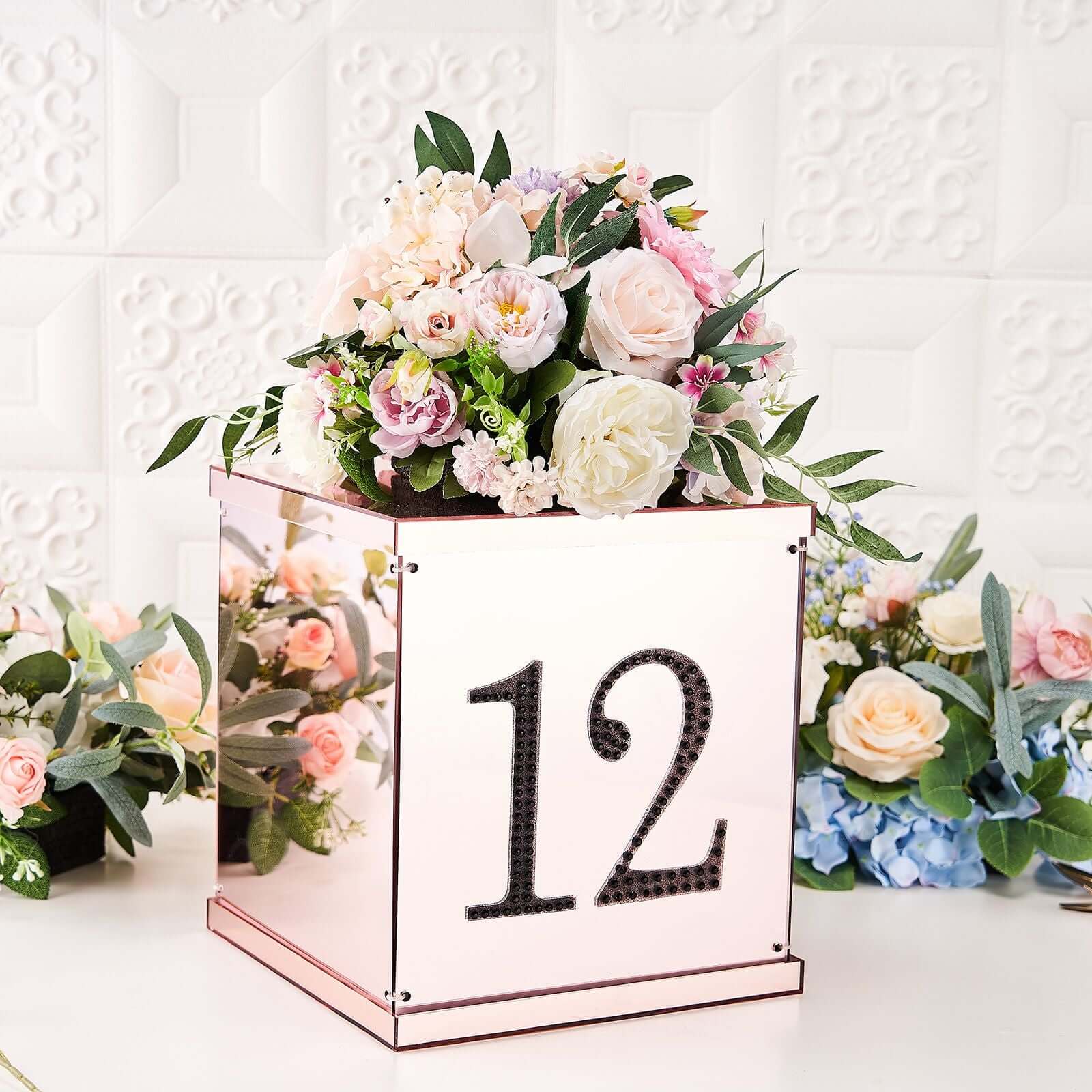 Decorative Rhinestone Number "5" Stickers, Glitter Adhesive Craft Numbers Black DIY Sparkle Embellishments 6"