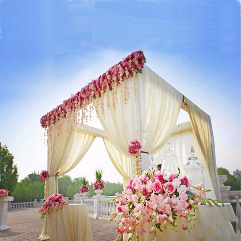 10ft 4-Post DIY Photography Backdrop Stand, Wedding Arch Canopy Tent