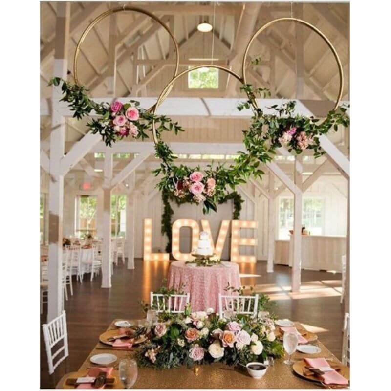 36" Gold Heavy Duty Metal Hoop Wreath, Floral Hoop