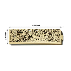 20-Pack Paper Candle Holder Wraps Floral Lace Design Gold Foil - Votive Tealight Decorative Wraps