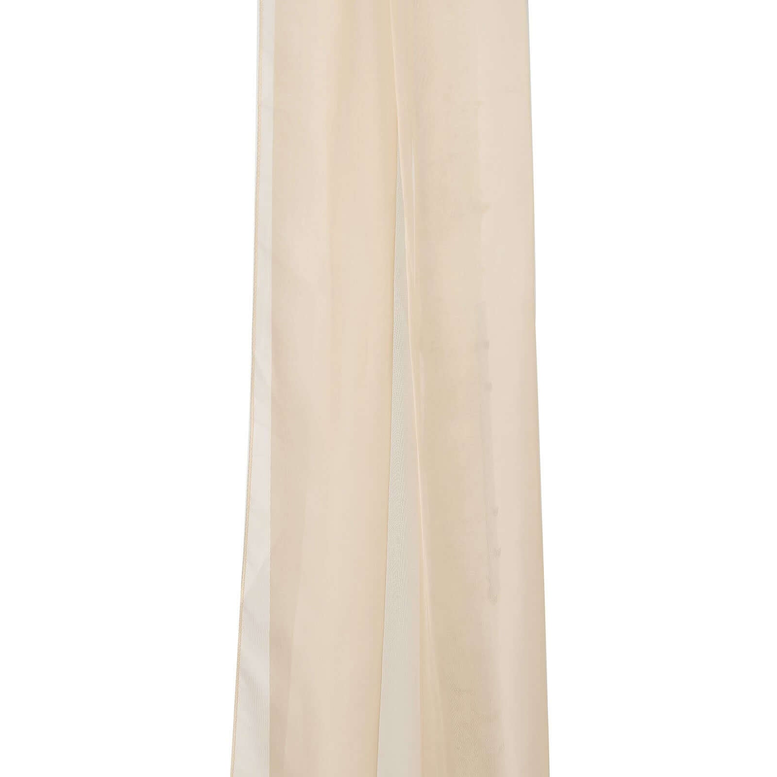 18ft Nude Sheer Organza Wedding Arch Drapery Fabric, Window Scarf Valance