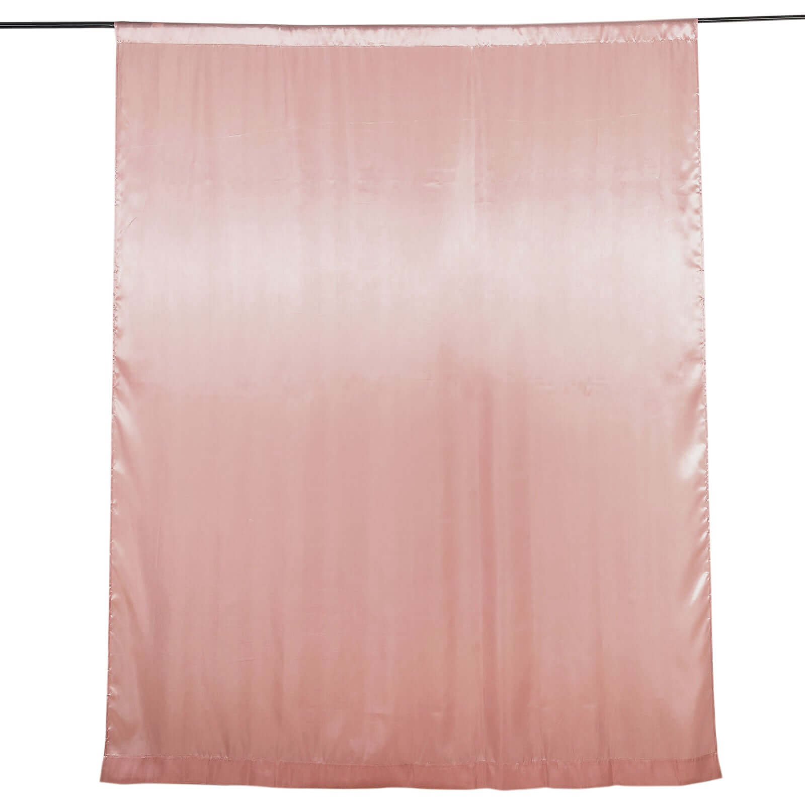 8ftx10ft Dusty Rose Satin Event Curtain Drapes, Backdrop Event Panel