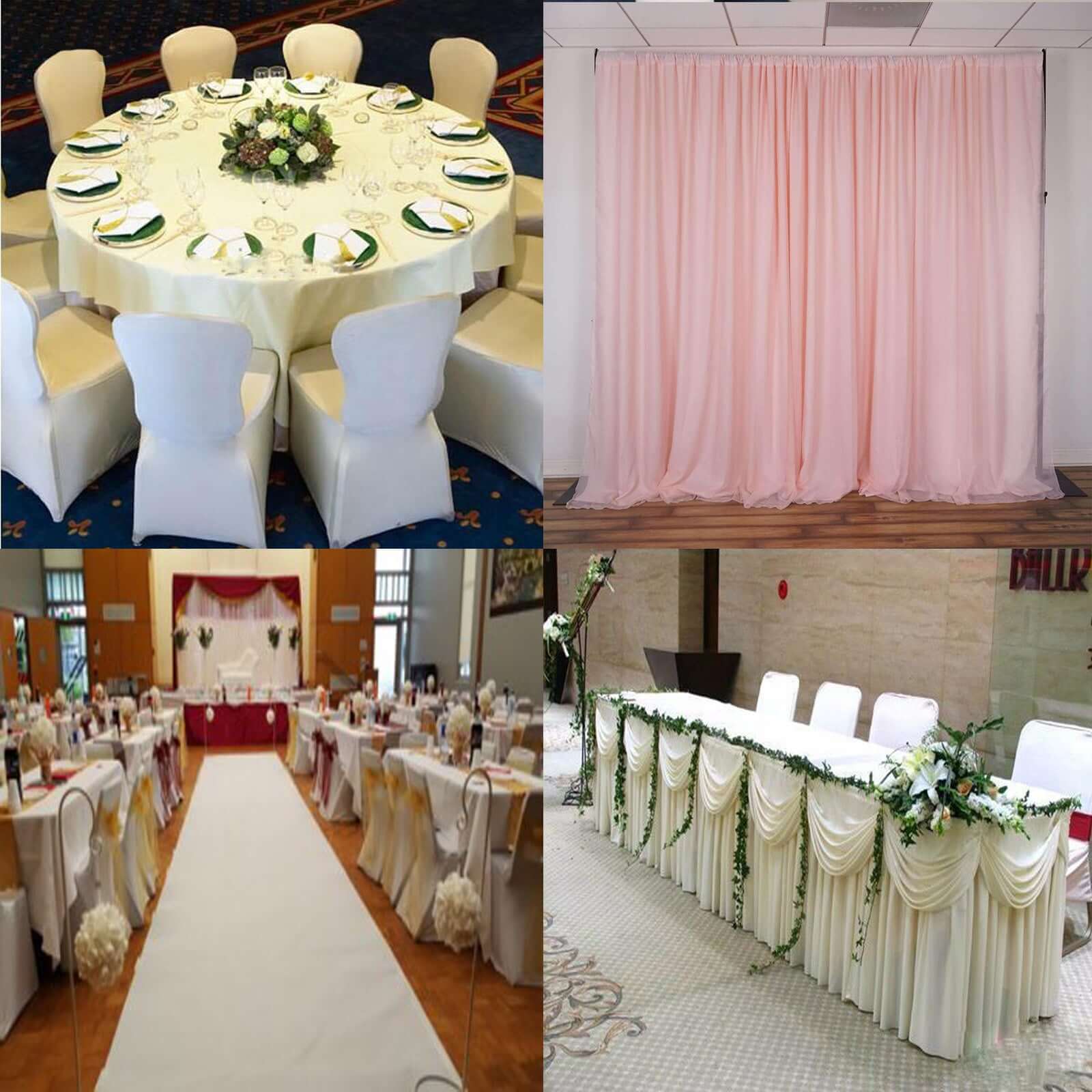 54"x10 Yards Gold Polyester Fabric Bolt DIY Craft Fabric Roll