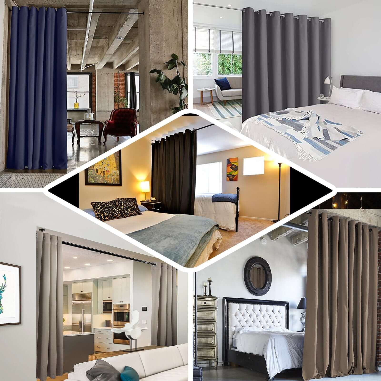 Ivory Chiffon Polyester Event Curtain Drapes, Dual Layer Divider Backdrop Event Panels with Rod Pockets - 20ftx10ft