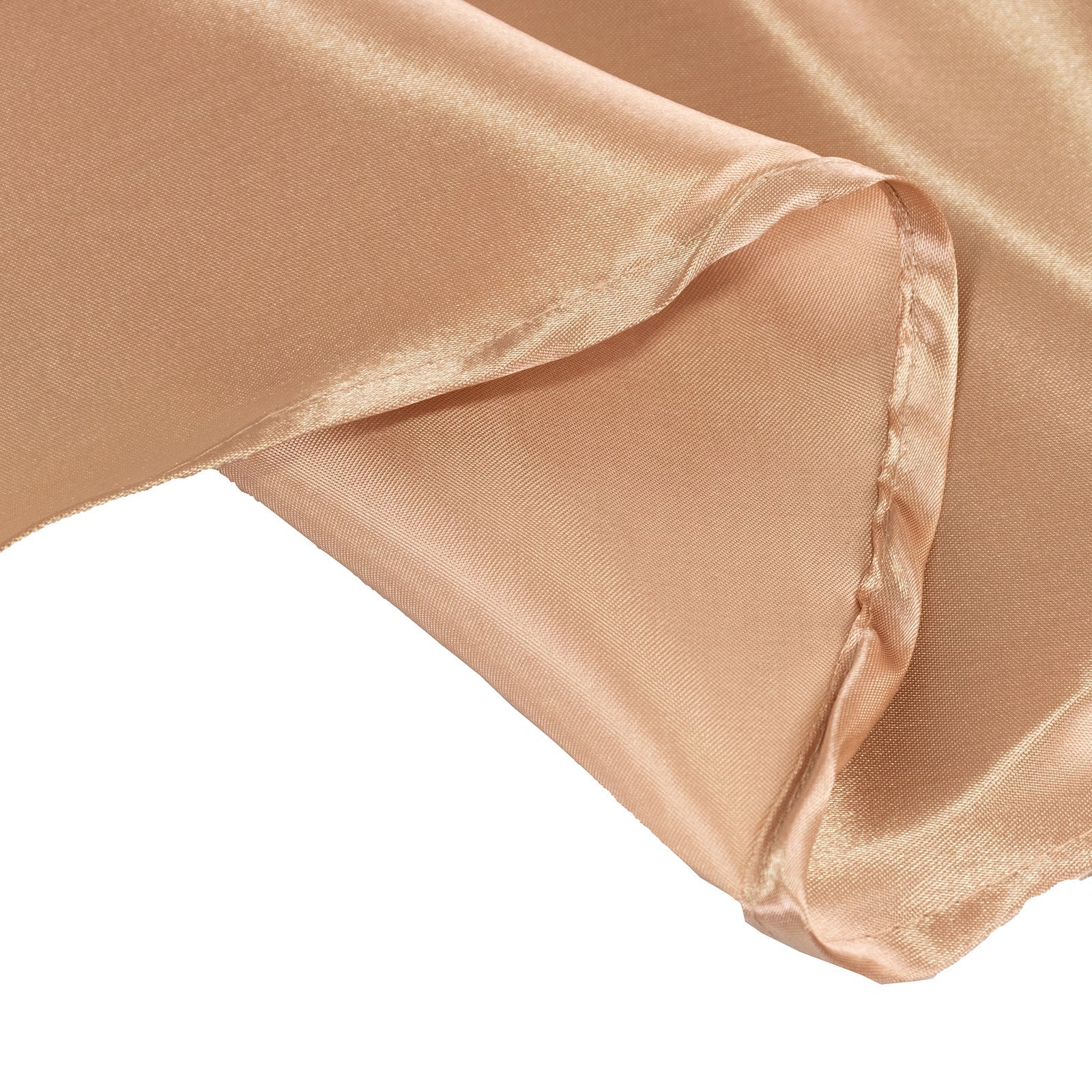 Satin 132" Round Tablecloth Nude - Stylish Seamless Table Cover