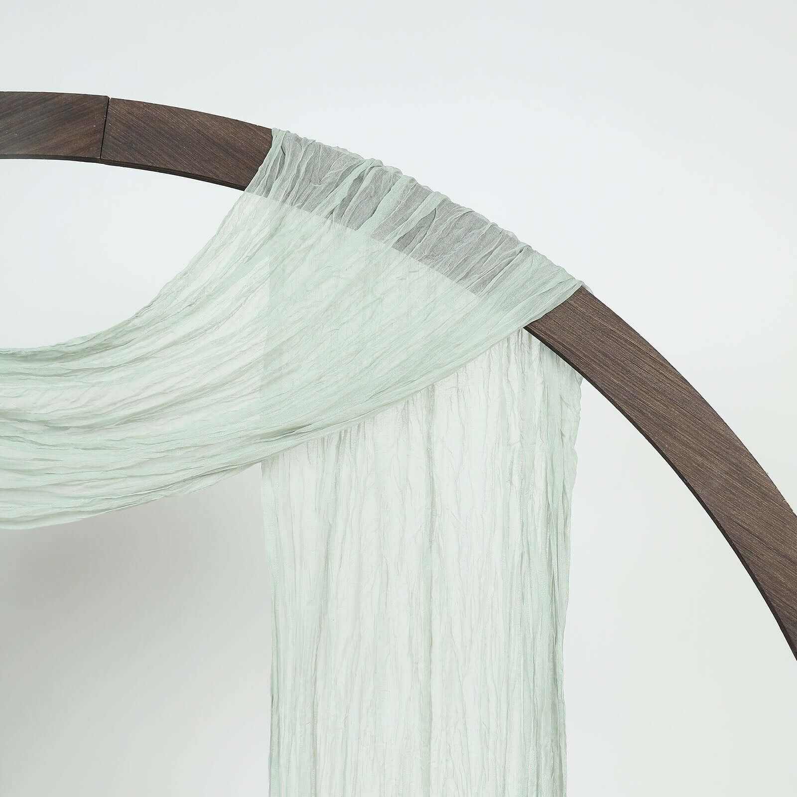 20ft Sage Green Gauze Cheesecloth Fabric Wedding Arch Drapery, Window Scarf Valance, Boho Decor Arbor Curtain Panel