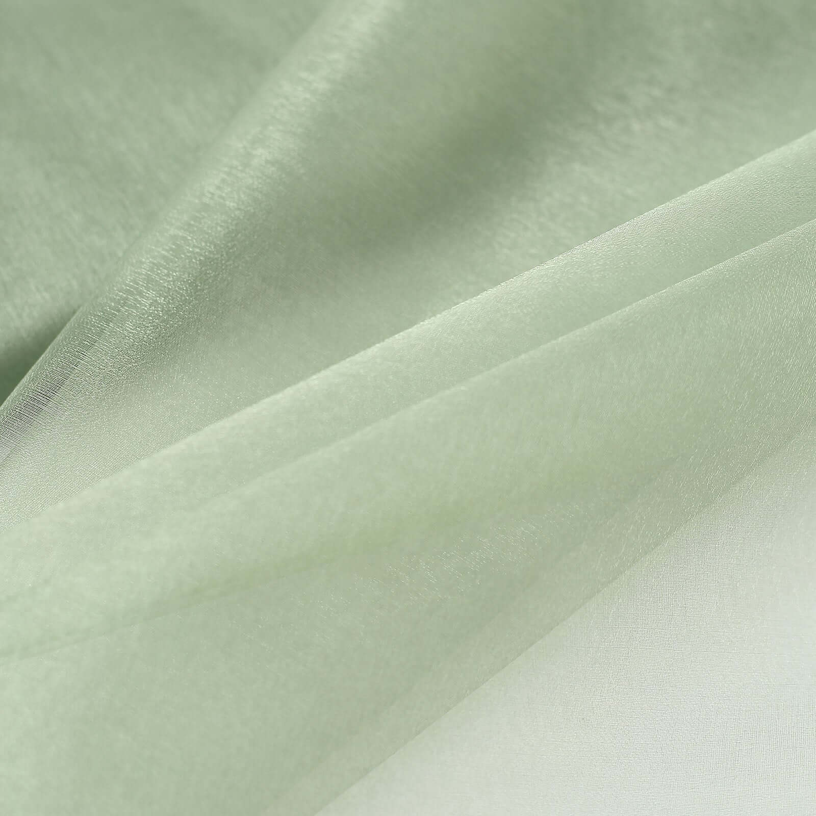 54"x10yd | Sage Green Solid Sheer Chiffon Fabric Bolt, DIY Voile Drapery Fabric