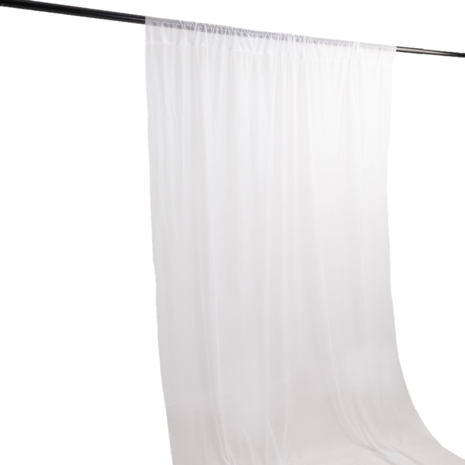White Sheer Backdrop Drape – 5ft x 14ft Wedding Arch & Ceiling Decor Panel, Wrinkle Free with Soft Shimmer