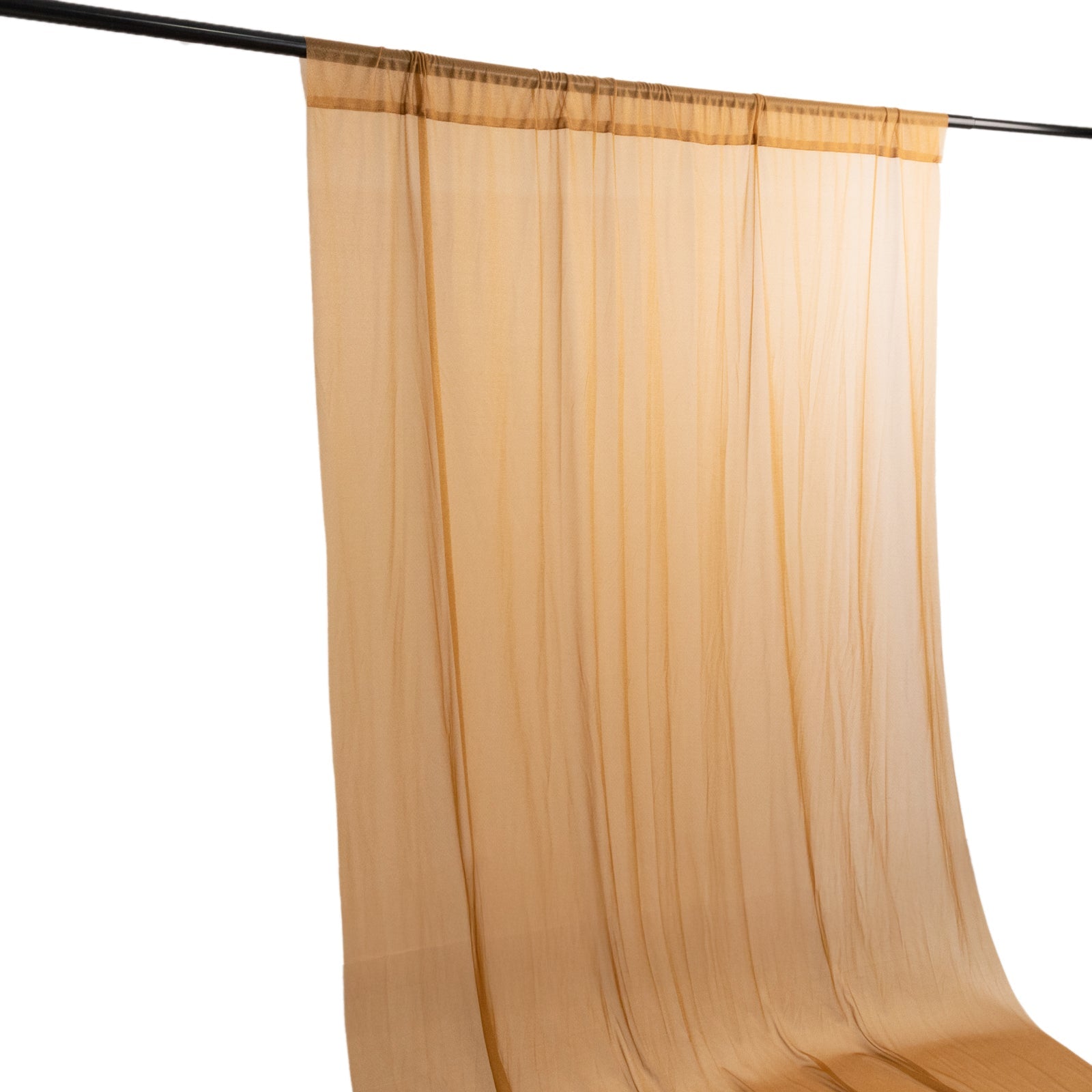 Gold Sheer Backdrop Drape – 5ft x 14ft Wedding Arch & Ceiling Decor Panel, Wrinkle Free with Soft Shimmer