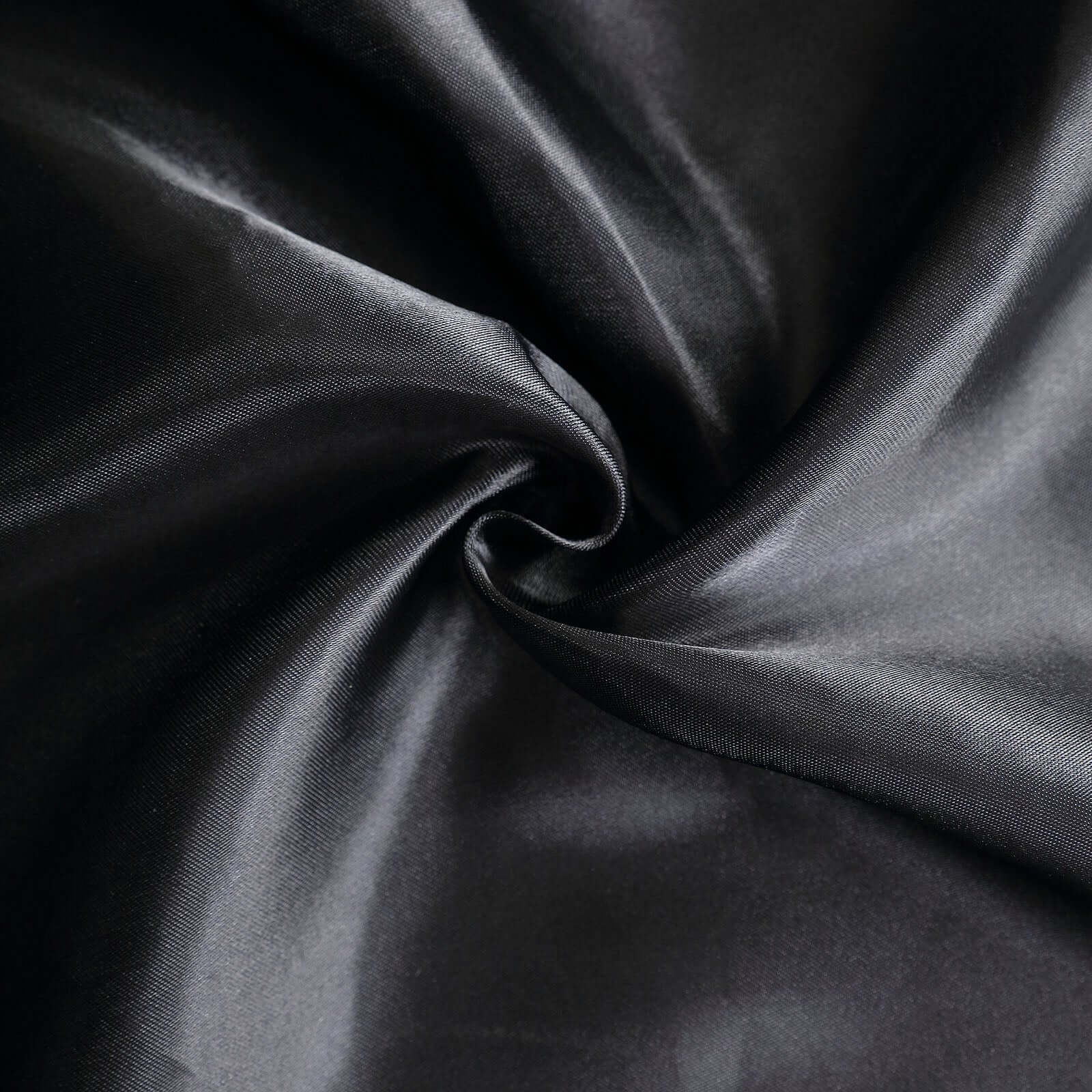 8ftx10ft Black Satin Event Curtain Drapes, Backdrop Event Panel