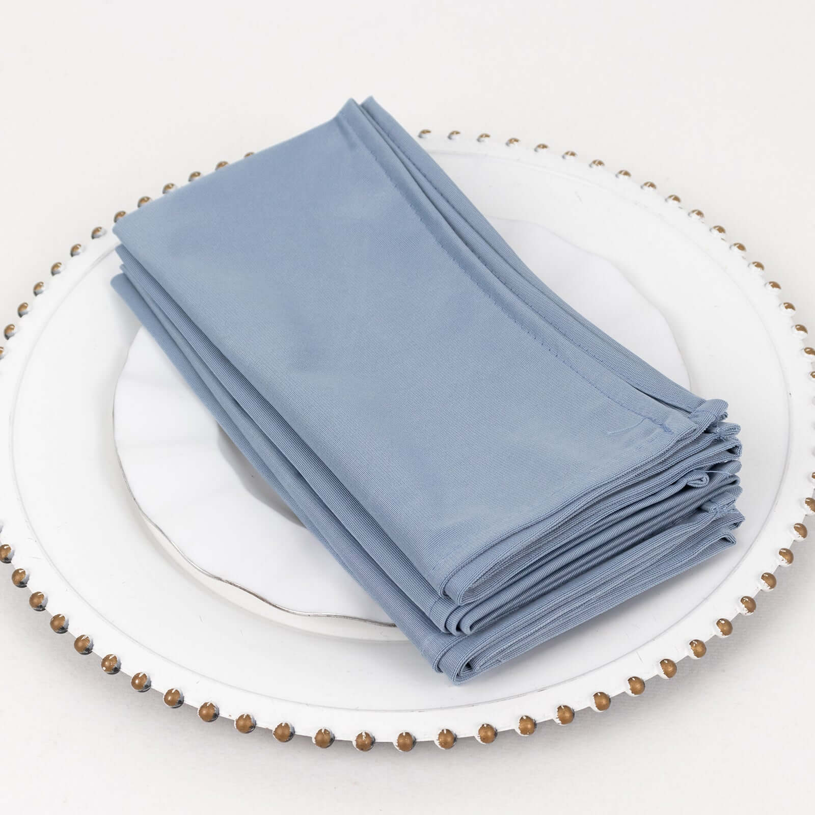 5 Pack Scuba 20"x20" Napkins Dusty Blue - Durable & Reusable Dinner Napkins