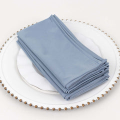 5 Pack Scuba 20"x20" Napkins Dusty Blue - Durable & Reusable Dinner Napkins