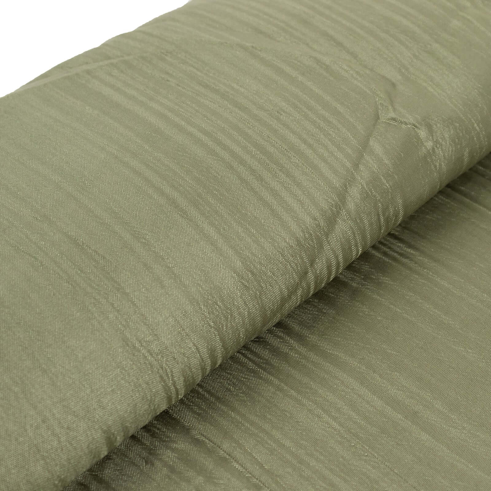 54"x10 Yards Dusty Sage Green Accordion Crinkle Taffeta Fabric Bolt