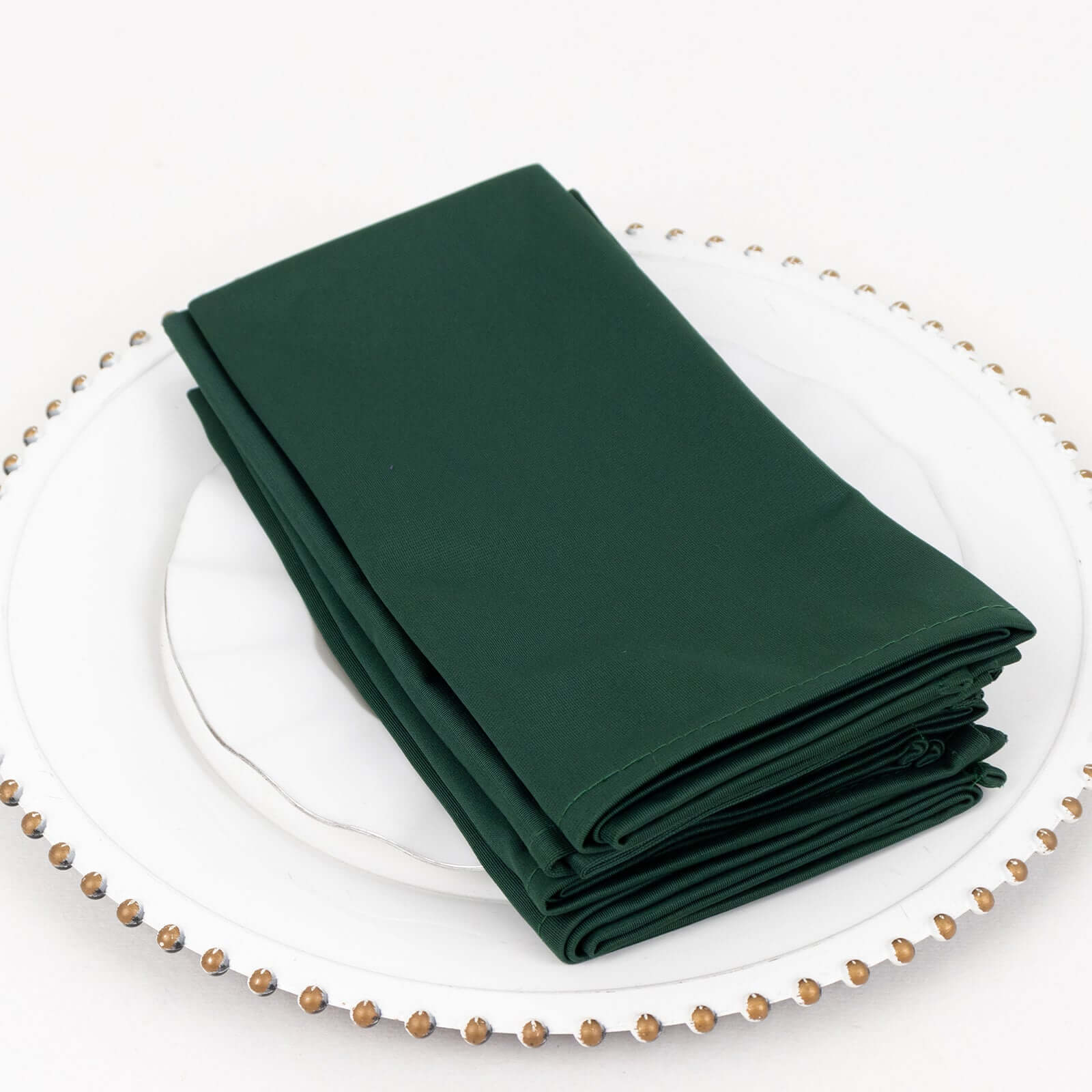 5 Pack Scuba 20"x20" Napkins Hunter Emerald Green - Durable & Reusable Dinner Napkins