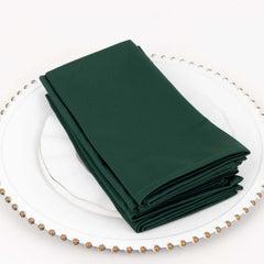 5 Pack Scuba 20"x20" Napkins Hunter Emerald Green - Durable & Reusable Dinner Napkins