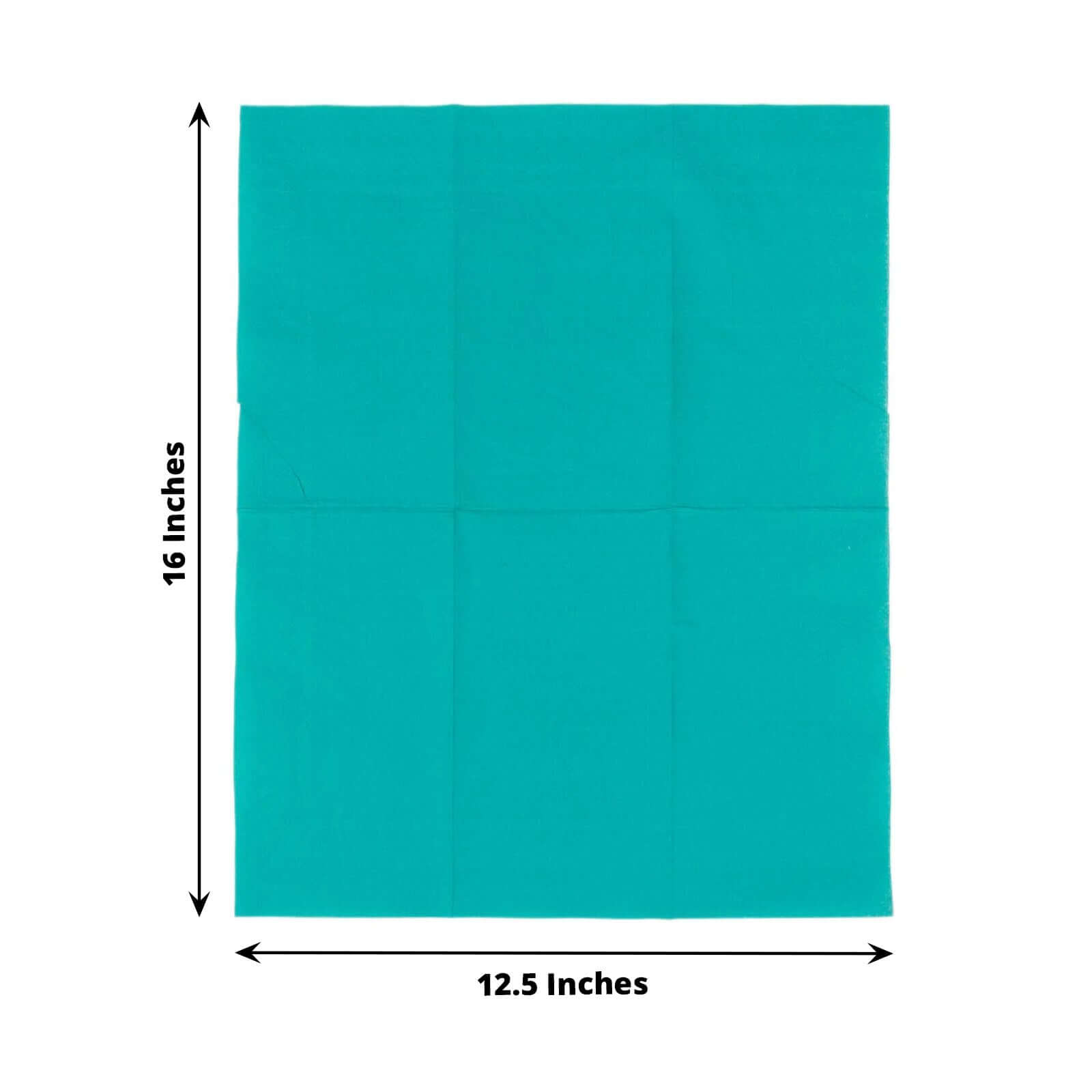 50-Pack Paper Napkins Turquoise - Soft Disposable 2-Ply Dinner Napkins for Weddings