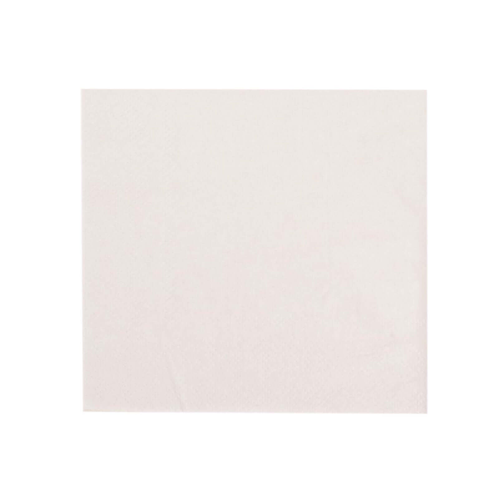 50-Pack Paper Beverage Napkins White - 2 Ply Disposable Soft 18GSM Cocktail Napkins 5"x5"