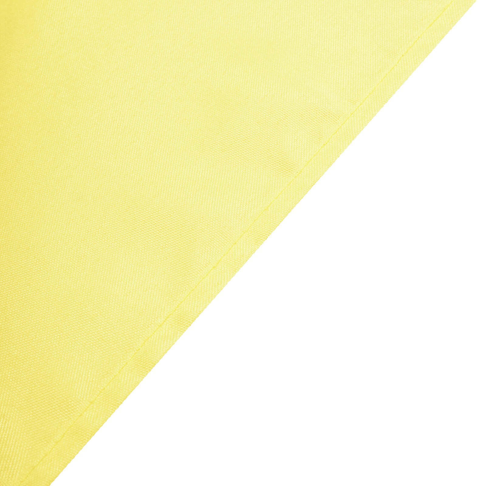 Polyester 90"x90" Table Overlay Square Tablecloth Yellow - Wrinkle-Resistant & Durable Table Cover