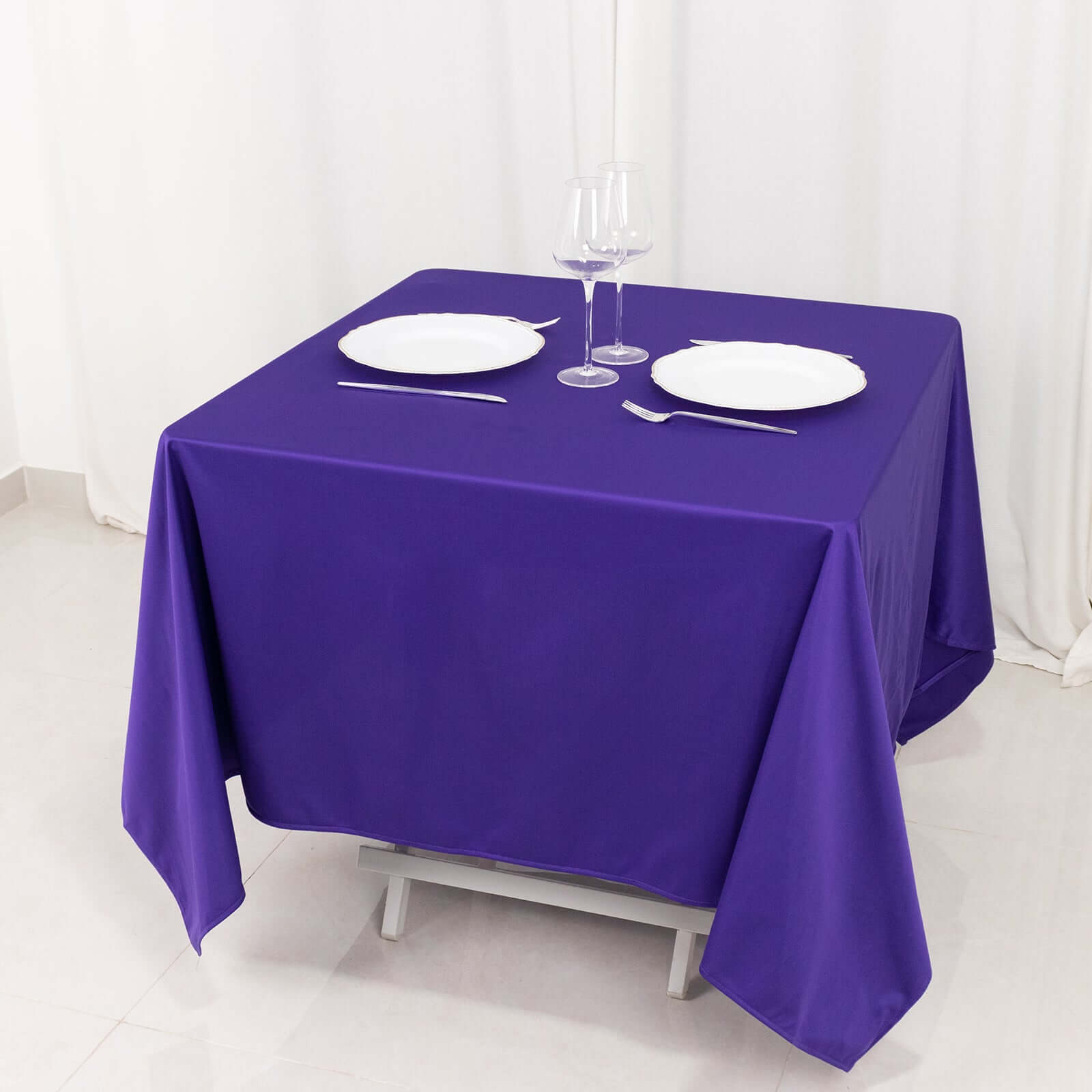Scuba Square 70"x70" Tablecloth Purple - Wrinkle Free & Stain Resistant Table Cover
