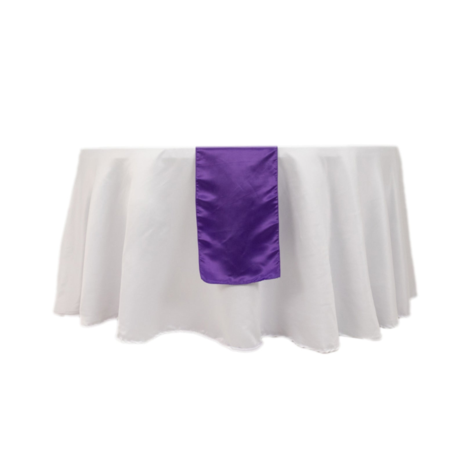 Lamour Satin 12"x108" Table Runner Purple - Smooth & Lustrous Finish