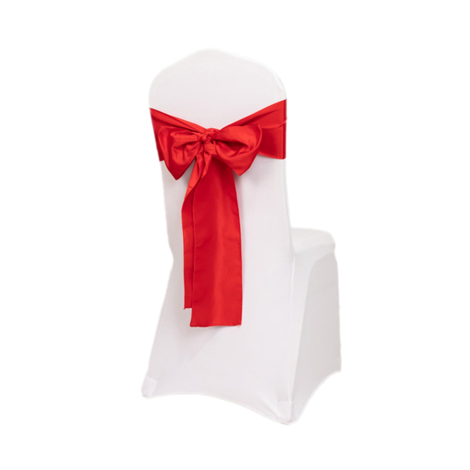 5 Pack Lamour Satin 6"x106" Chair Sashes Red - Stylish Reusable Decorative Bows