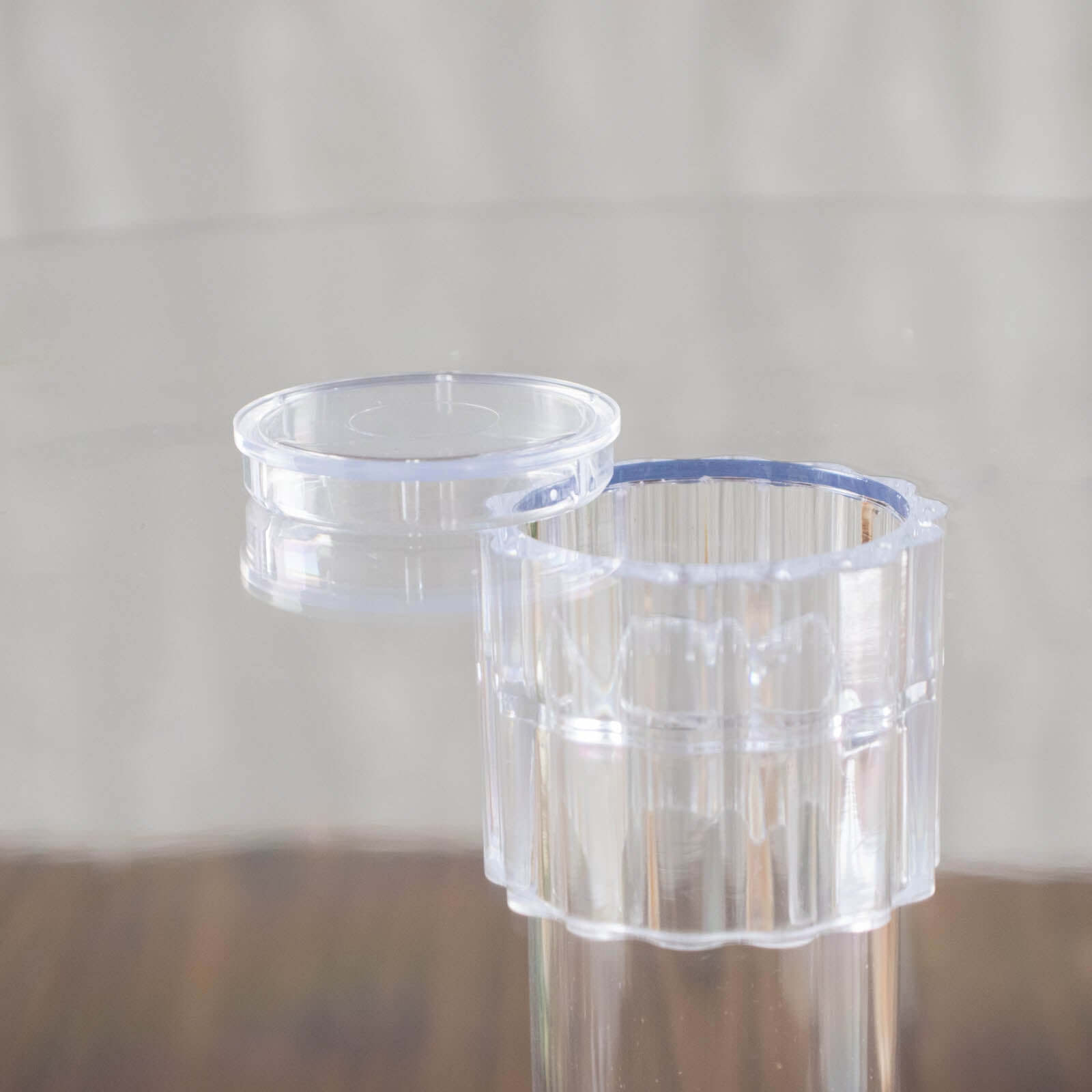 4-Tier Acrylic Round Cake Stand Set Clear - Chic Sturdy Cupcake Holder Dessert Display Pedestal in Assorted Sizes for Wedding Buffet & Catering Displays