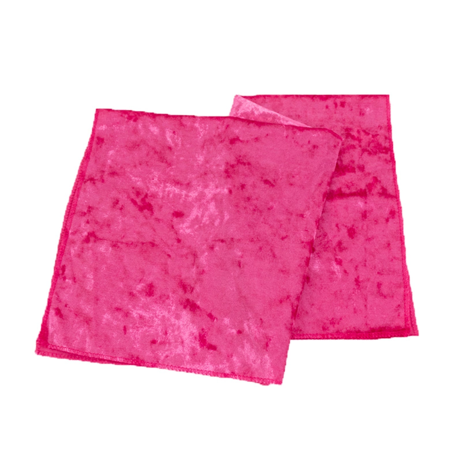 5 Pack Premium Crushed Velvet 20"x20" Napkins Fuchsia - Rich & Textured Finish Dinner Napkins