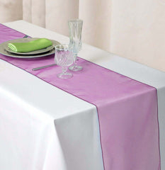 10 Pack Sheer Organza 14"x108" Table Runners Fuchsia - Soft and Lightweight Table Accent