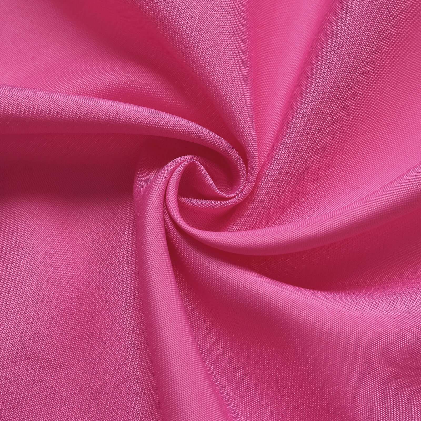 2 Pack Fuchsia Polyester Event Curtain Drapes, 10ftx8ft Backdrop Event Panels With Rod Pockets 130 GSM
