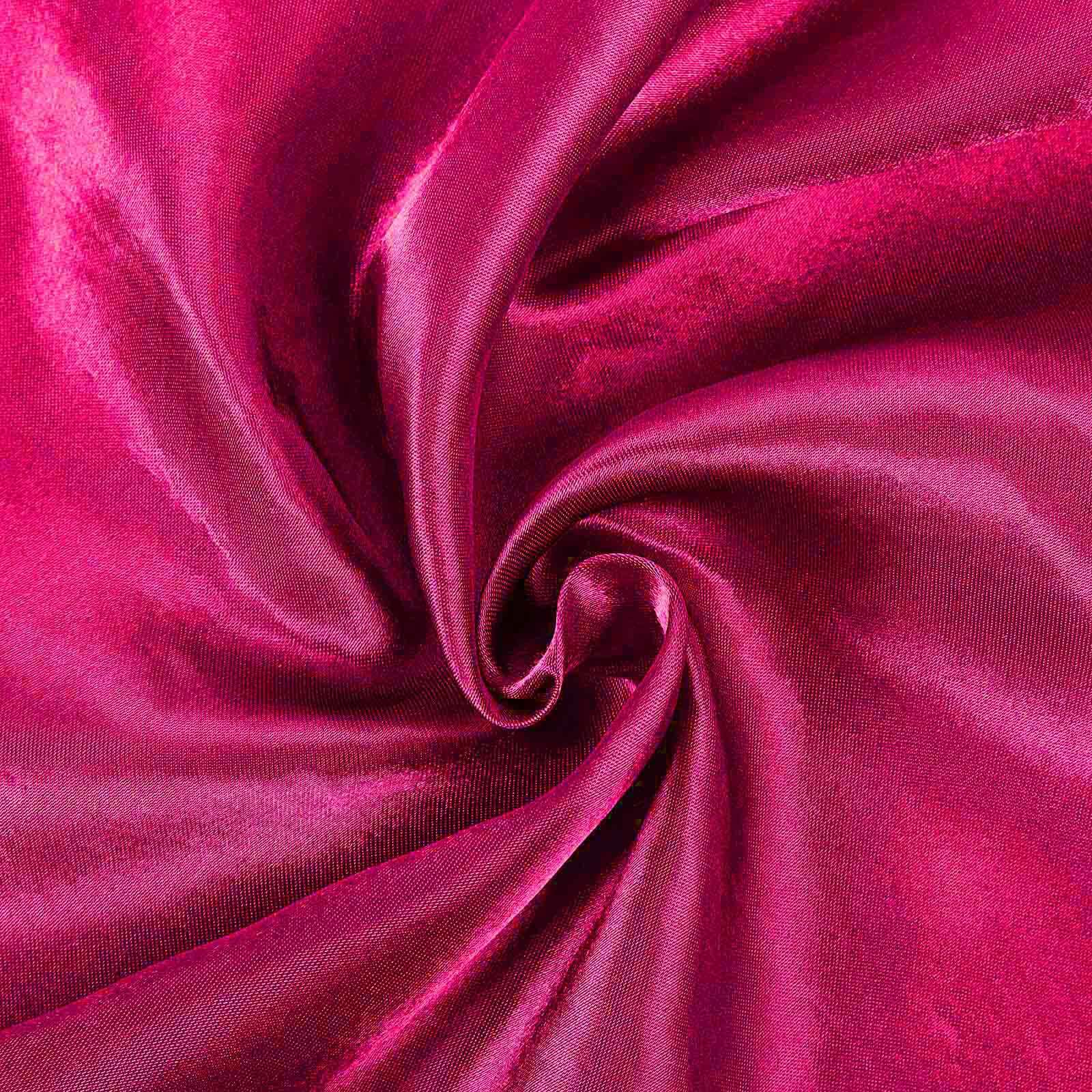Satin Rectangular 60"x126" Tablecloth Fuchsia - Smooth and Lustrous Table Cover