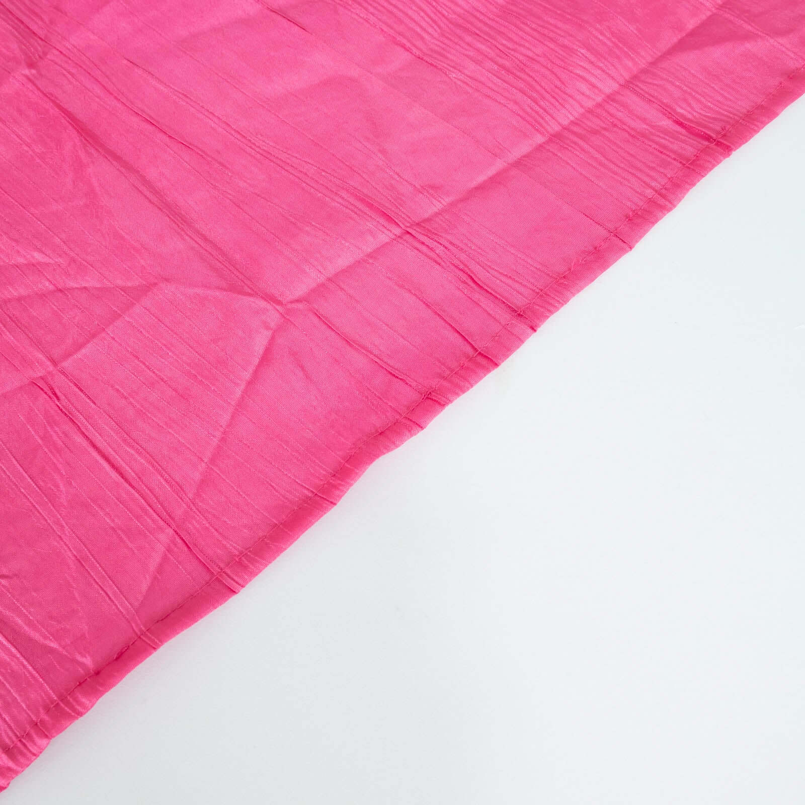 Taffeta 72"x72" Table Overlay Square Tablecloth Fuchsia - Accordion Crinkle Table Cover