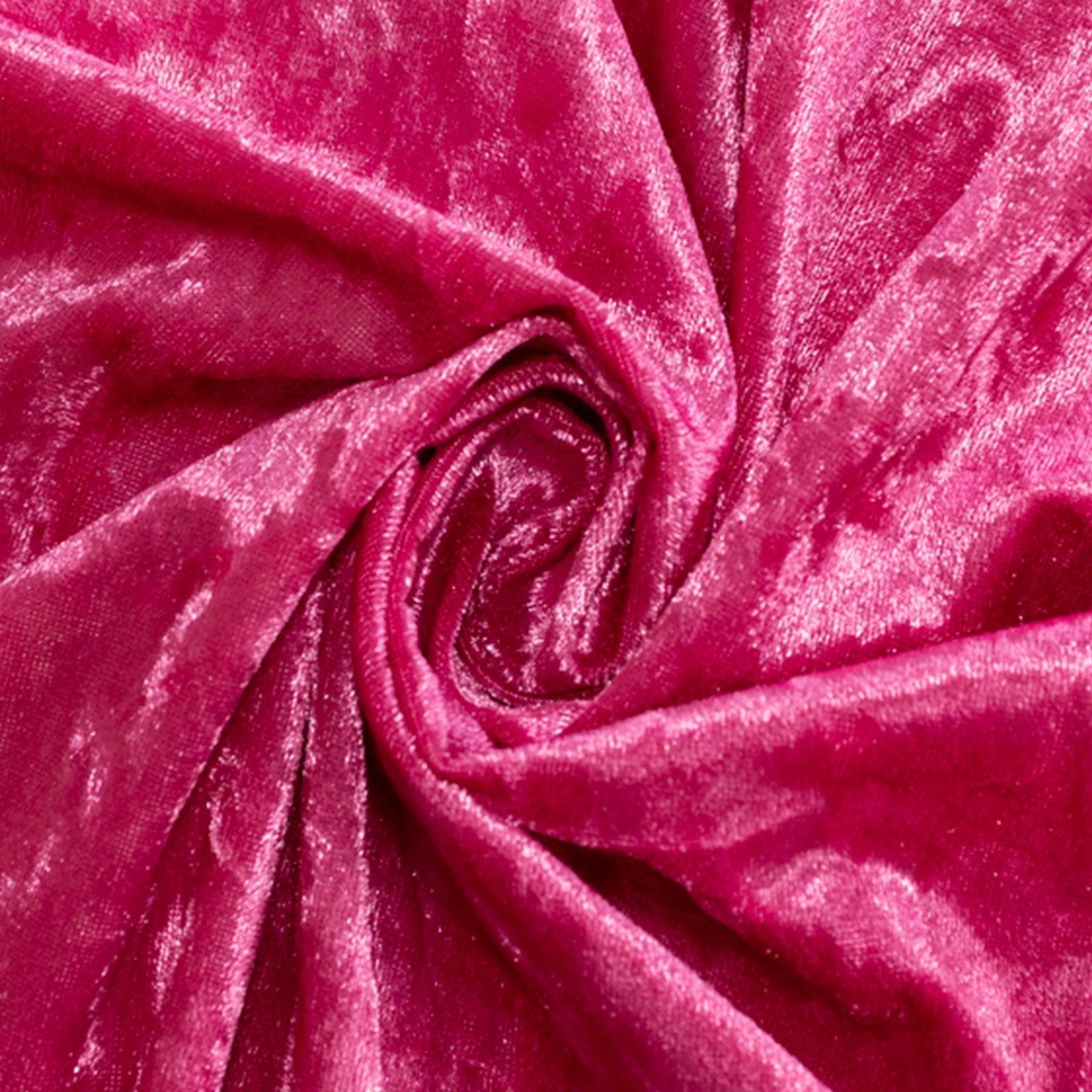 Premium Crushed Velvet 90"x132" Rectangle Tablecloth Fuchsia - Reusable Soft & Seamless Table Cover