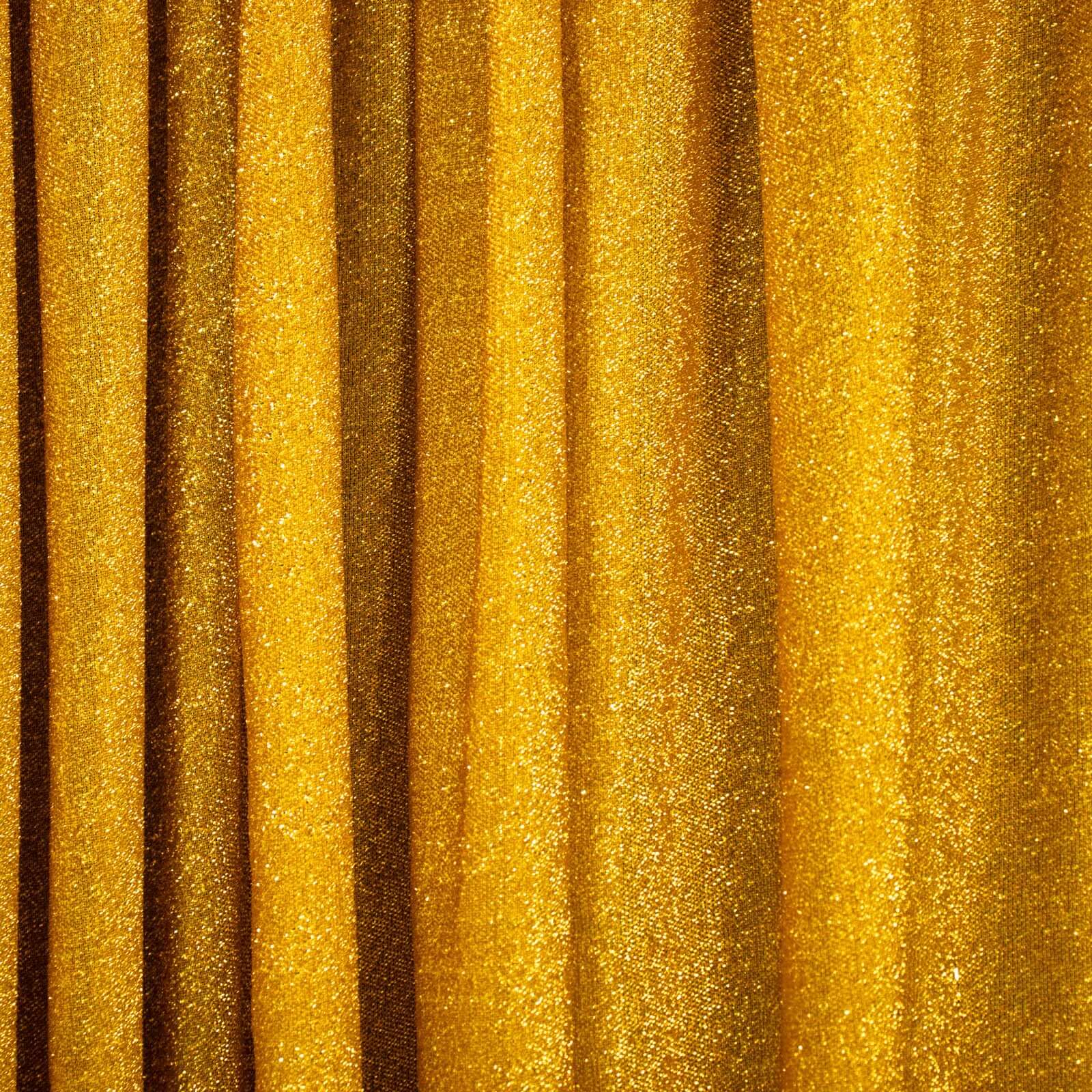 20ftx10ft Gold Metallic Shimmer Tinsel Event Curtain Drapes, Backdrop Event Panel