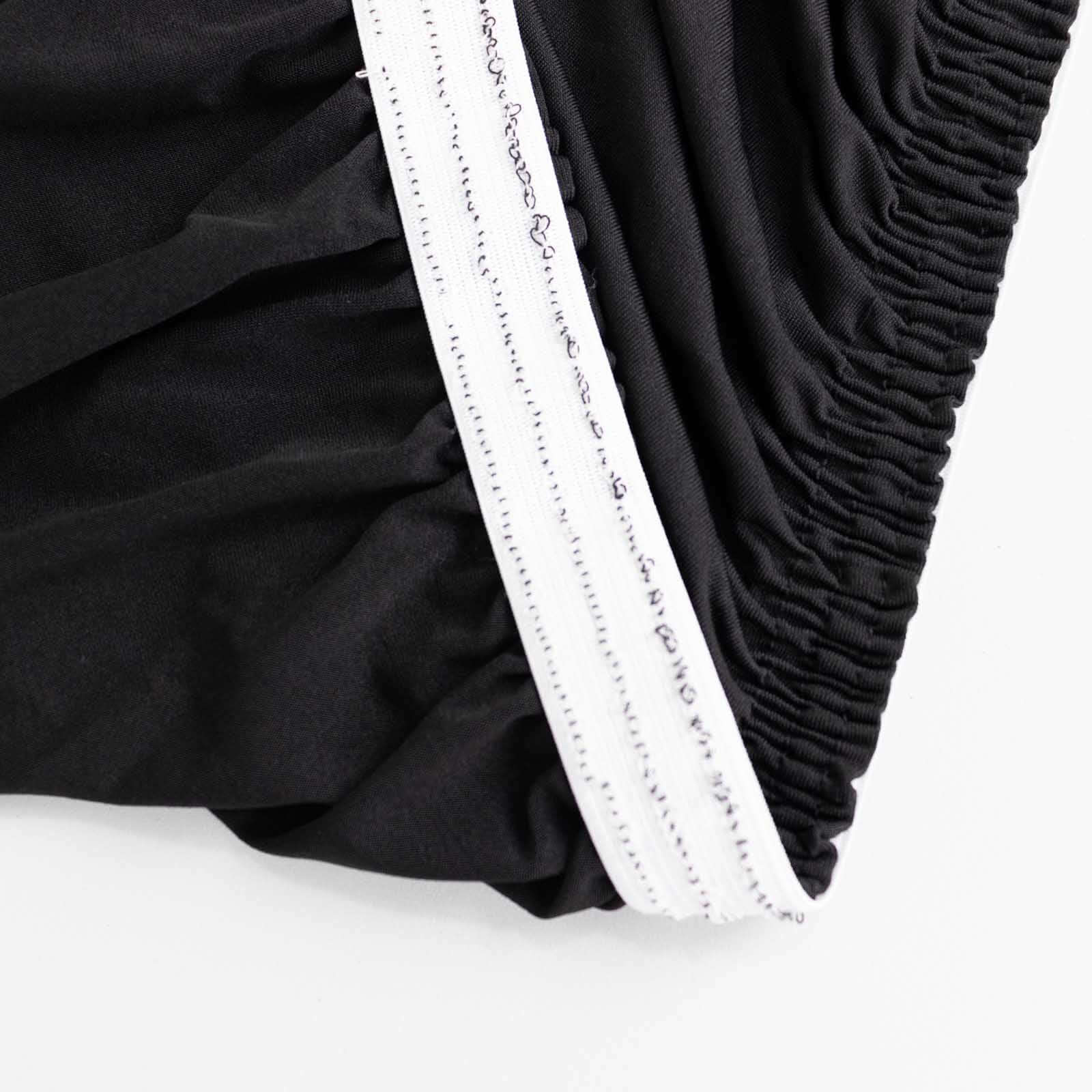 Stretch Spandex 48"x30" Rectangle Tablecloth Top Cover Black - Durable Form-Fitting Table Cover